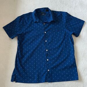 Van Heusen Men’s Blue Short Sleeve Man's Pocket Dress Shirt XLarge Slim …